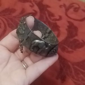 Sterling Silver pin hinge Moroccan style bracelet- 7"